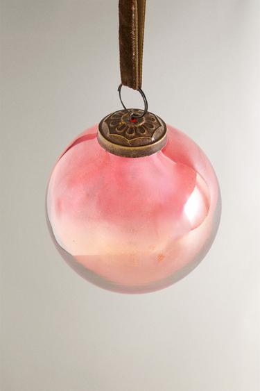 TRANSPARENT BAUBLE CHRISTMAS TREE DECORATION - Red by Zara - Image 1