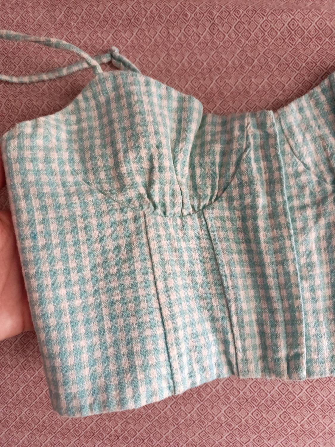 GINGHAM CORSETRY-INSPIRED TOP - Image 6