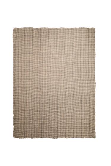 LINEN THROW - Ecru by Zara