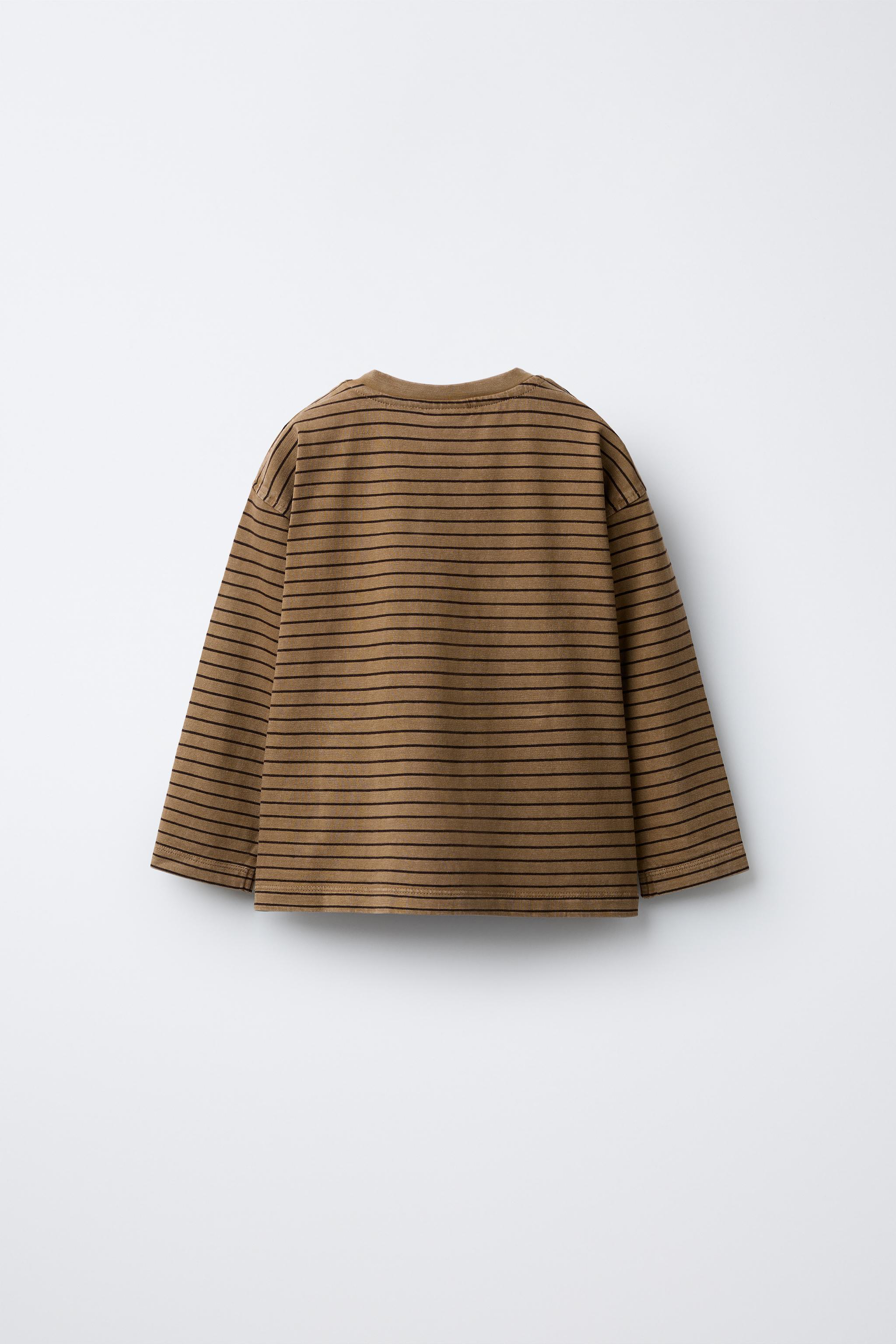 STRIPED LOGO T-SHIRT - Green | ZARA United States
