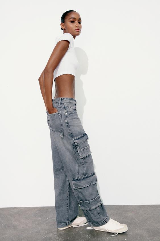 Zara Satin Cargo Pants ($40)