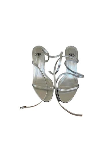 ZARA ATELIER LEDER SANDALETTEN SILBER GR. 37 LIMITED EDITION