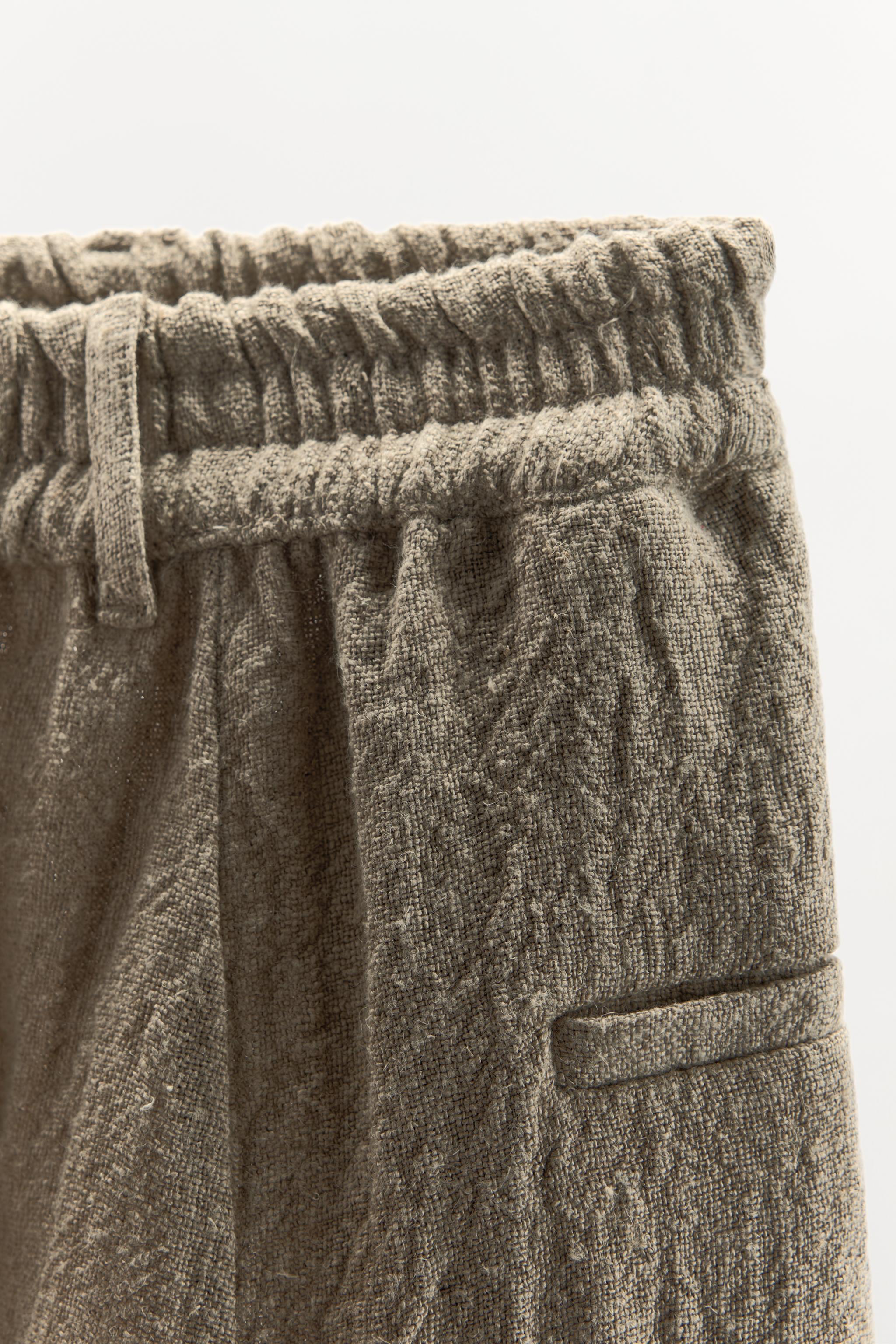 LIMITED EDITION 100% LINEN LOW-RISE PANTS