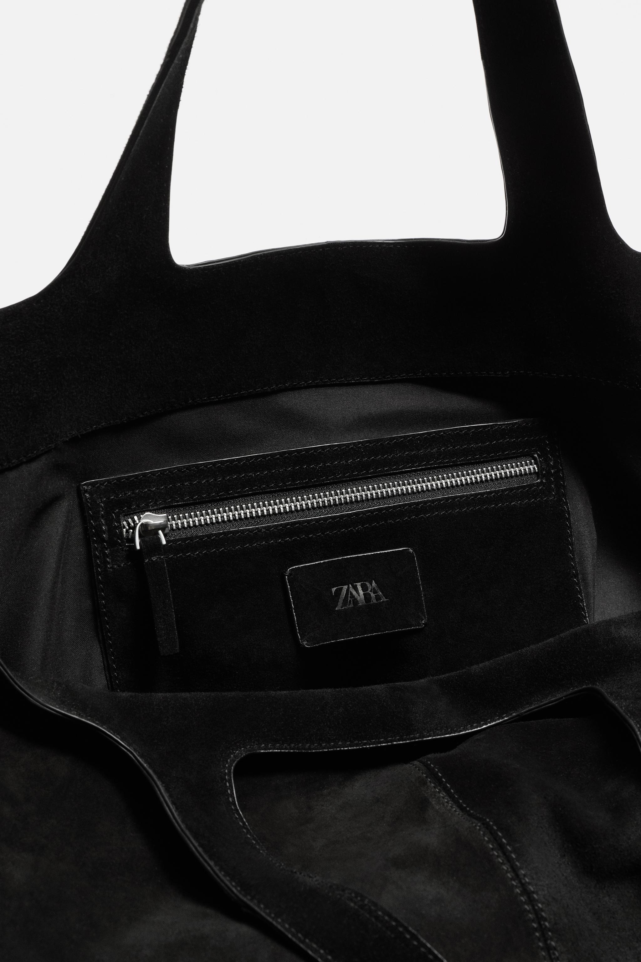 ラッカー加工レザートートバッグ - ブラック | ZARA Japan / 日本