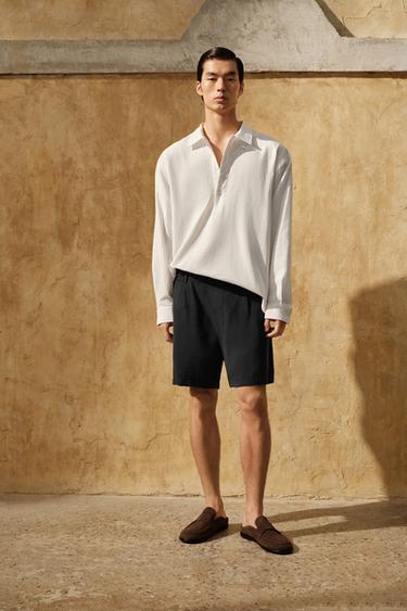 Zara 棉質POLO衫 - 白色 - 圖片 0