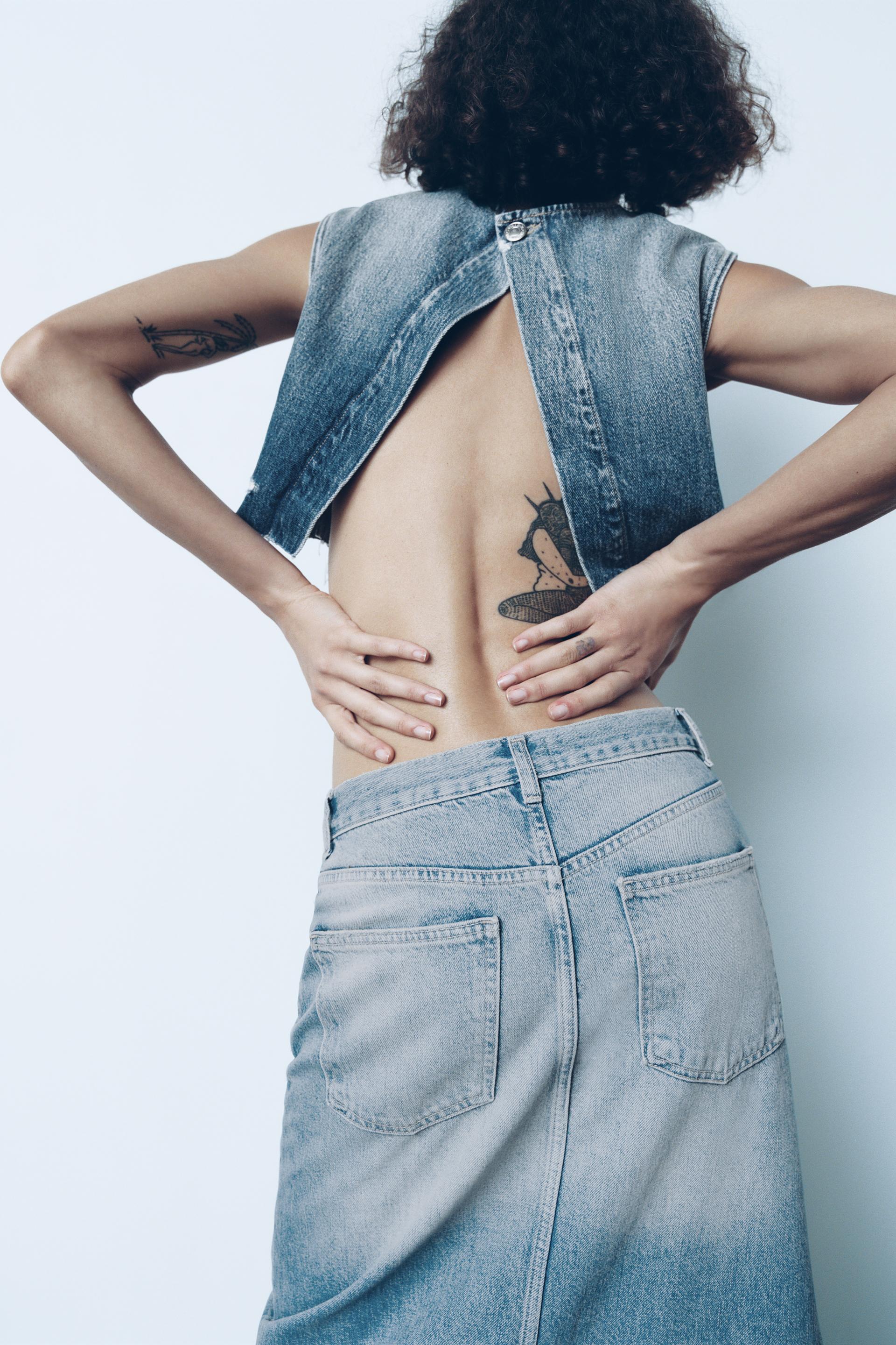 TRF DENIM CROP TOP