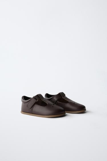 Zara BAREFOOT LEATHER SHOES - Brown