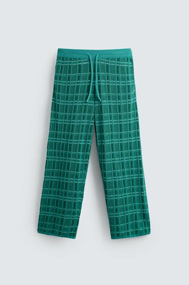 PANTALÓN PUNTO JACQUARD © OTIS KWAME KYE QUAICOE - Turquesa de Zara