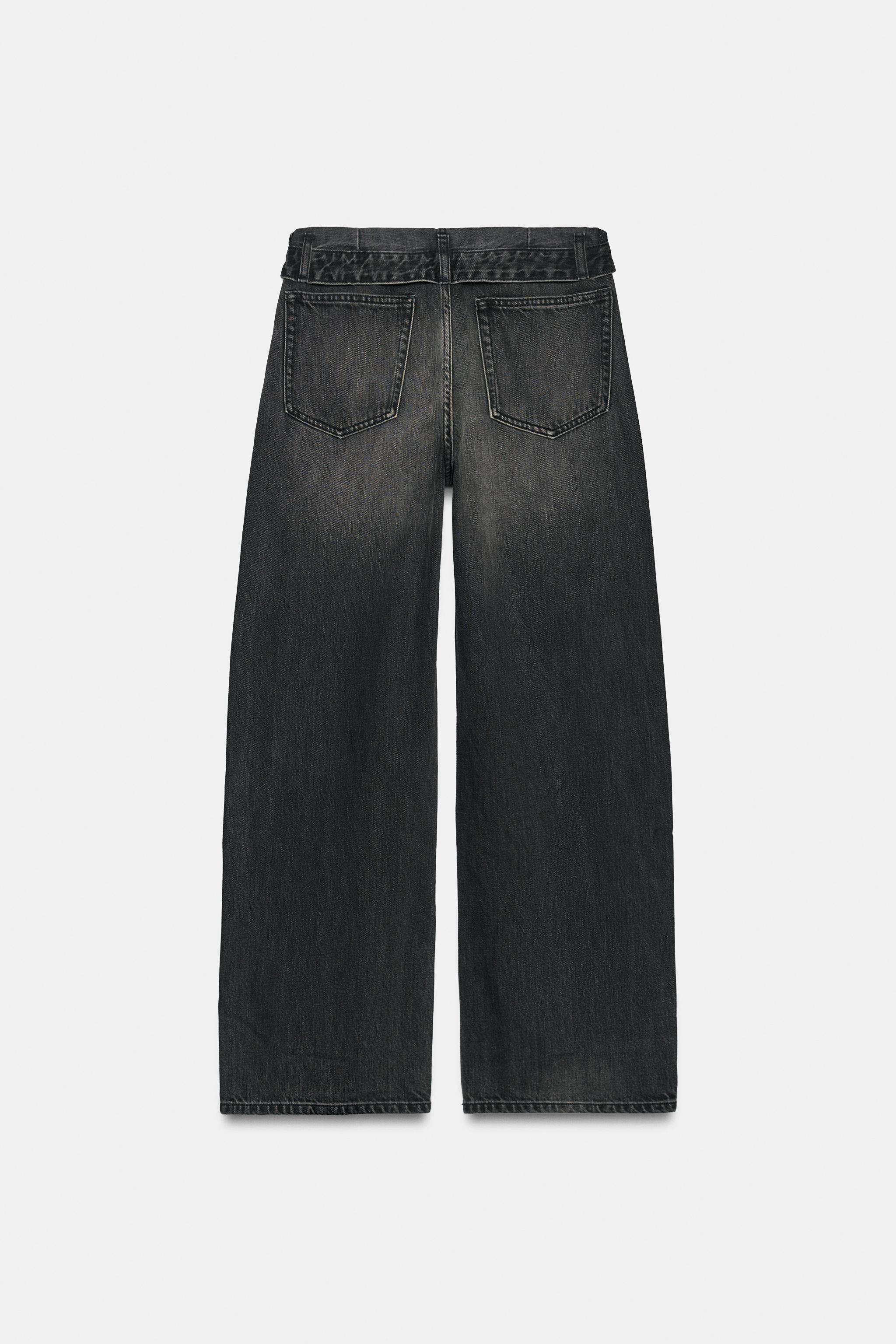 TRF MID-RISE FOLDED WAIST JEANS
