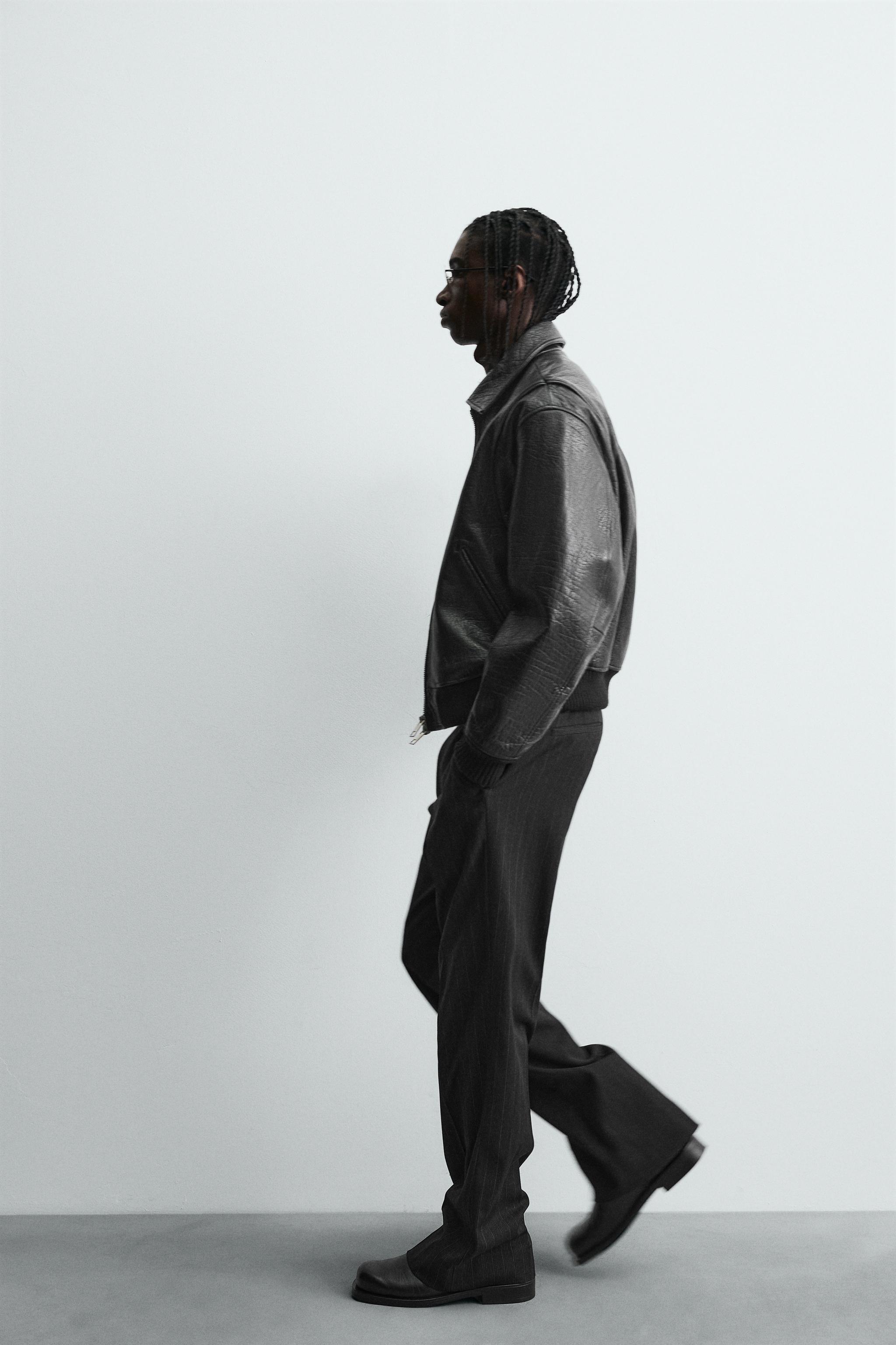 EMBOSSED LEATHER JACKET