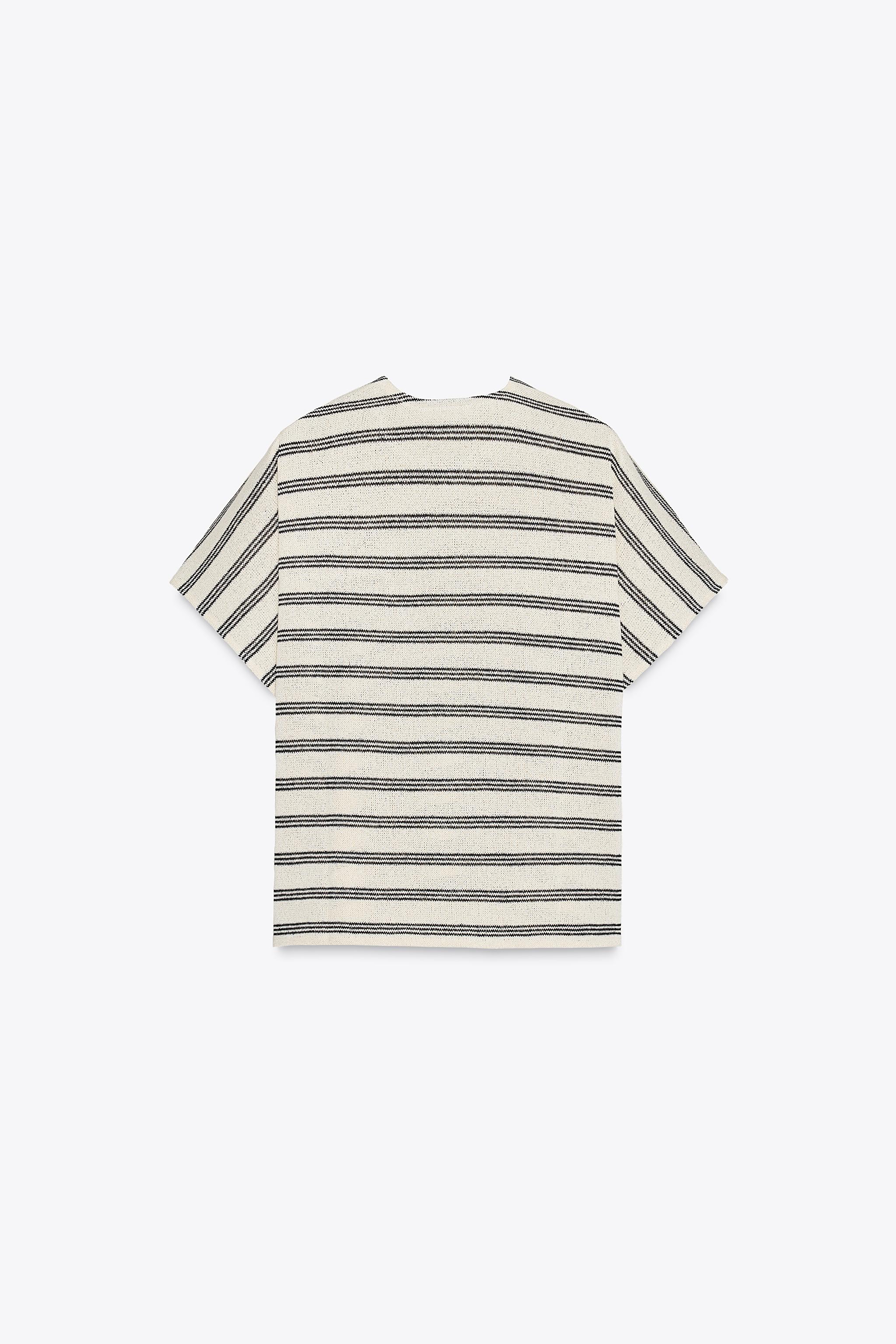 ☆ドイツ発*ZARA*新作*ラスティックTシャツ/LIGHT BEIGE☆ ラスティックレイヤーTシャツ - ライトベージュ | ZARA Japan / 日本