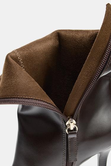 HIGH-HEEL ANKLE BOOTS - Burgundy Red by Zara - Image 7