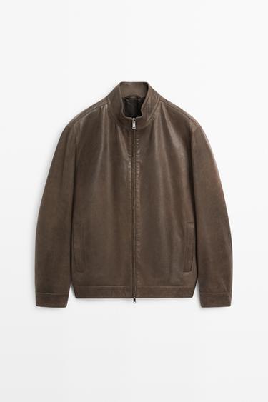 Zara Nappa leather jacket with collar detail - 549 - Image 0