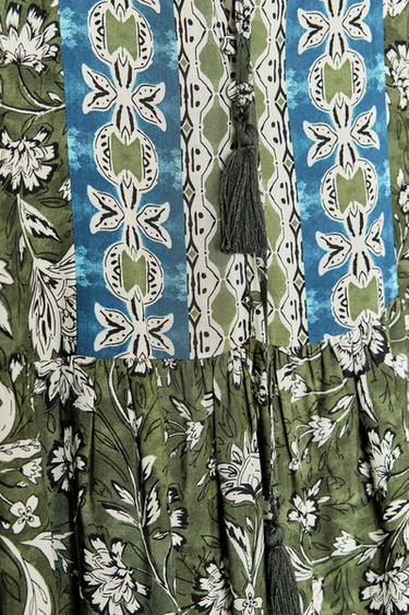 ROBE MI-LONGUE IMPRIMÉE - Multicolore de Zara - Image 8