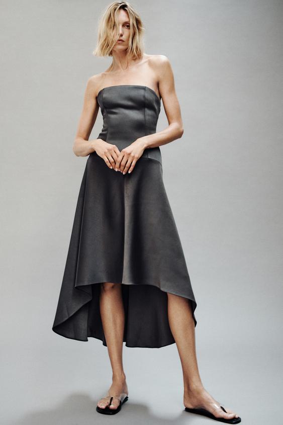 ZW COLLECTION ASYMMETRIC SATIN DRESS from Zara - $99.90
