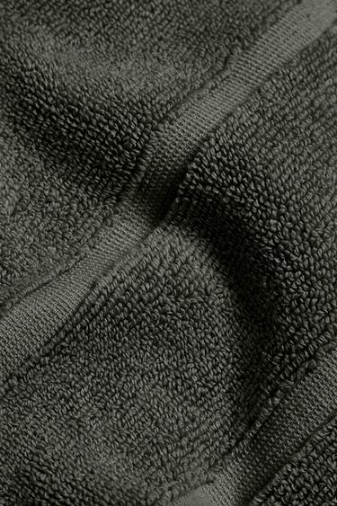 TAPIS DE BAIN COTON ANTIDÉRAPANT - Gris foncé de Zara