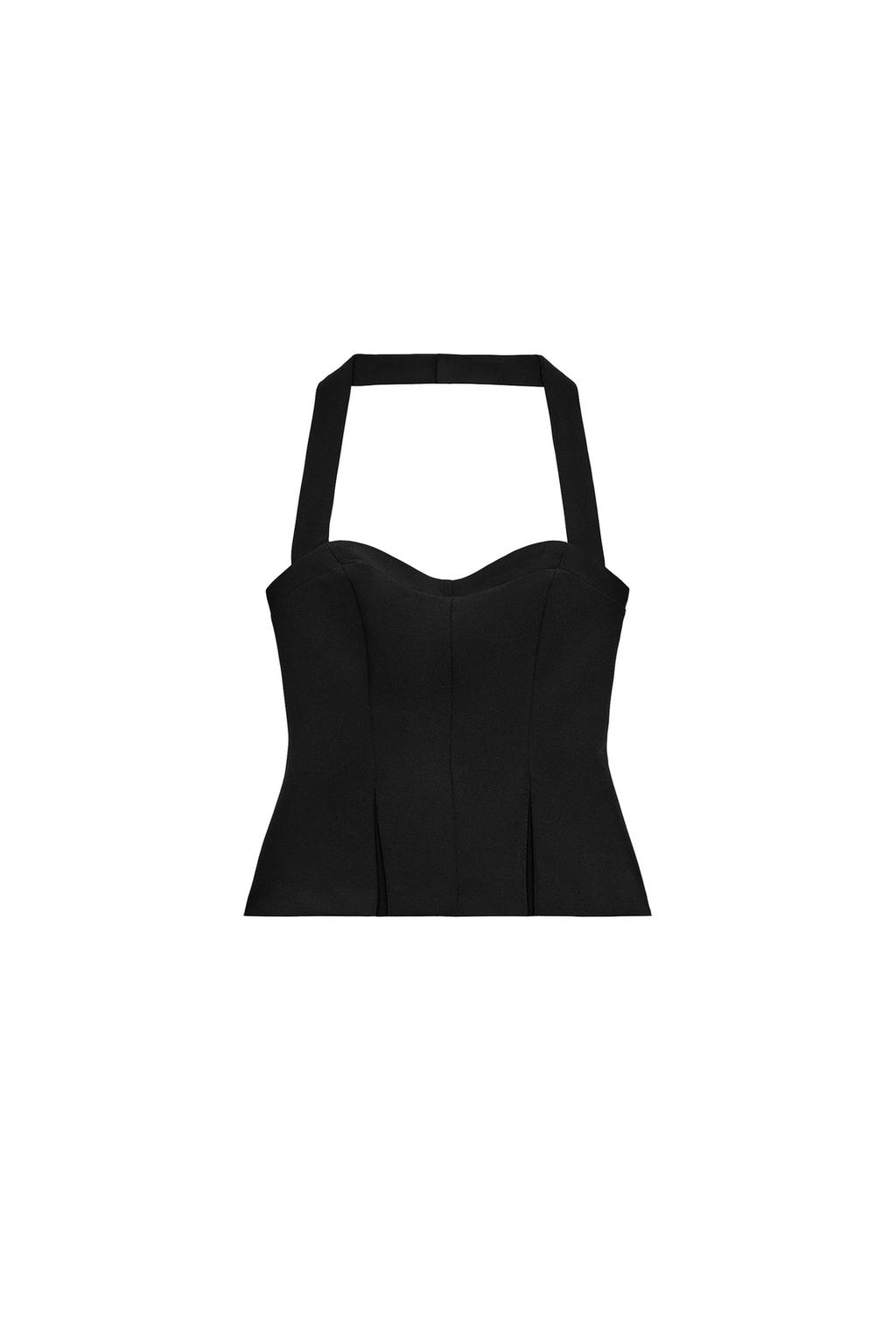 PLEATED HALTER TOP - image 3