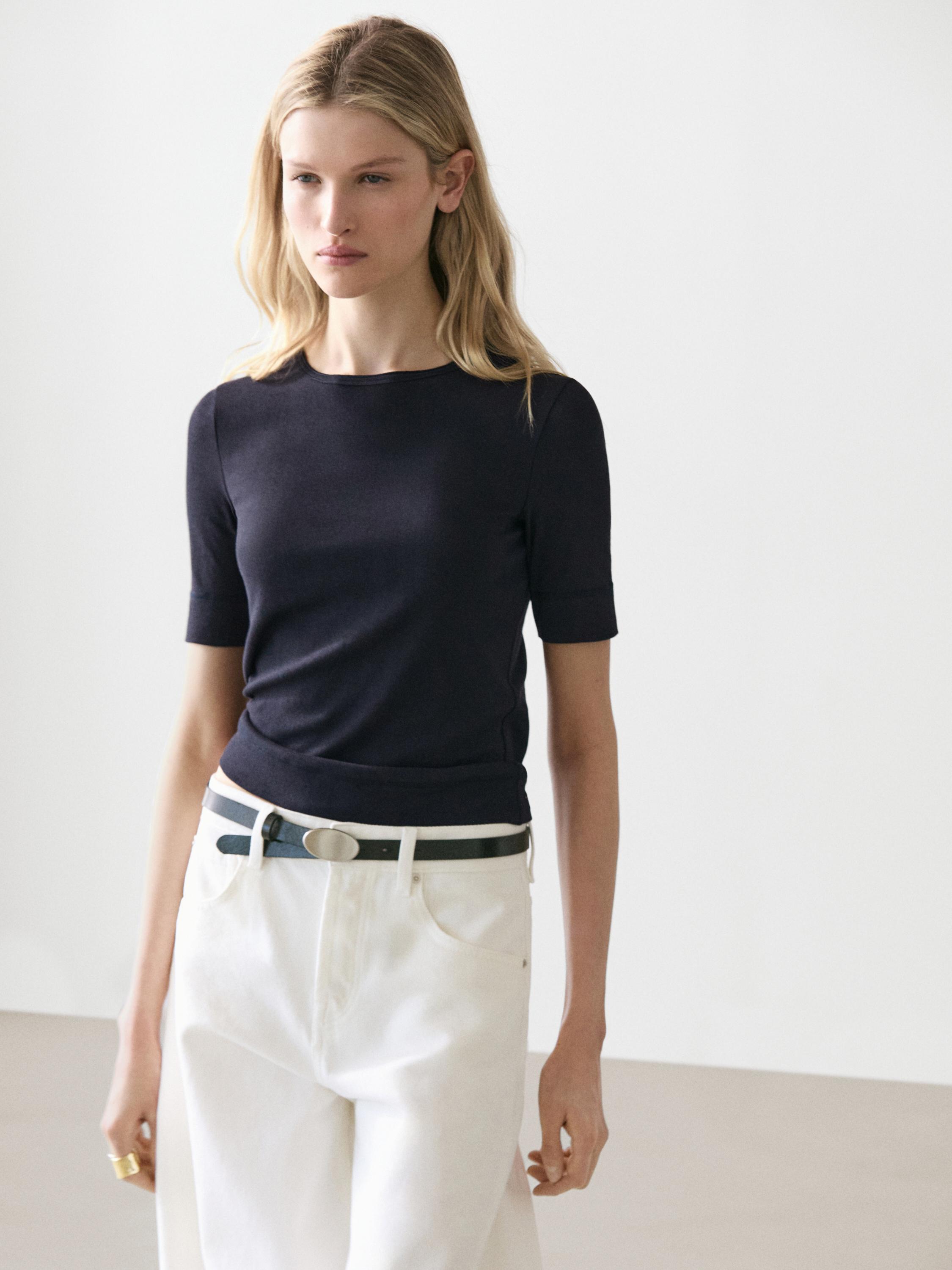 T-shirt en coton mélangé