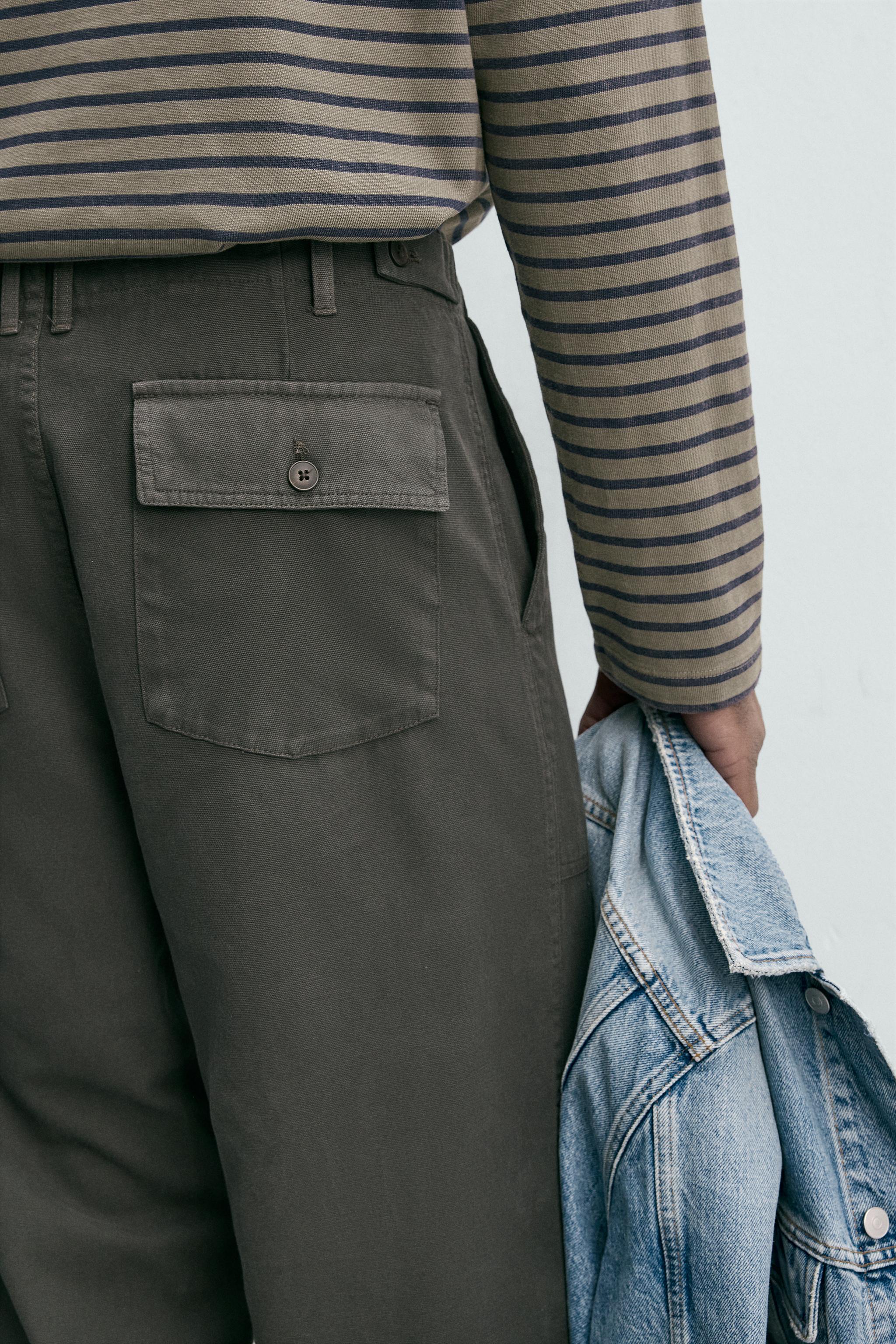 PANTALON COUPE DÉCONTRACTÉE À PASSANTS