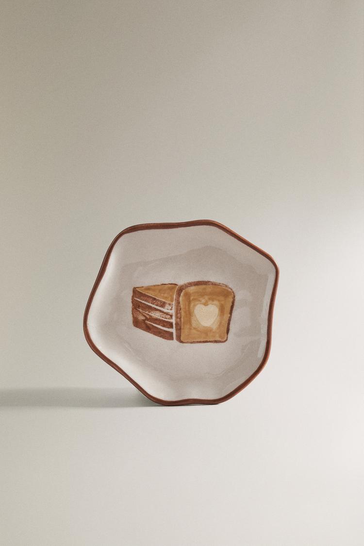SIDE PLATE WITH TOAST MOTIF