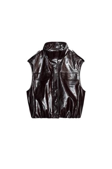 FAUX LEATHER VEST