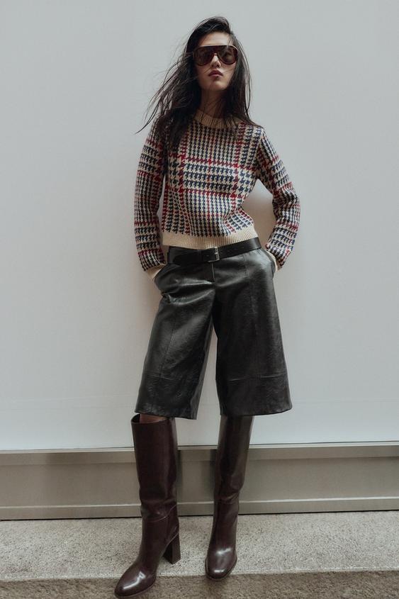 HOUNDSTOOTH WOOL JUMPER