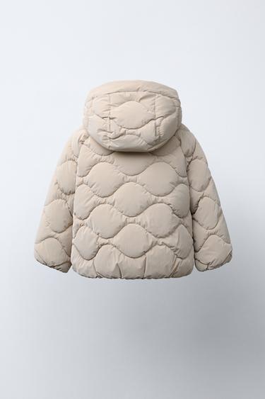 VESTE REMBOURRÉE EFFET GOMMÉ - Sable de Zara - Image 3