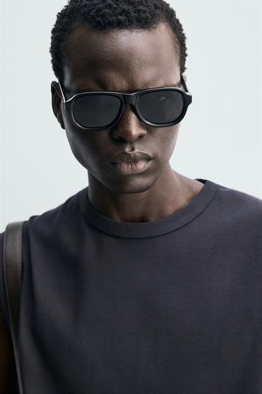 KANOTIERË RELAXED FIT ME STRUKTURË LLASTIKU - E kaltër nga Zara