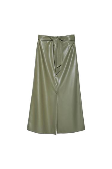 FAUX LEATHER SKIRT