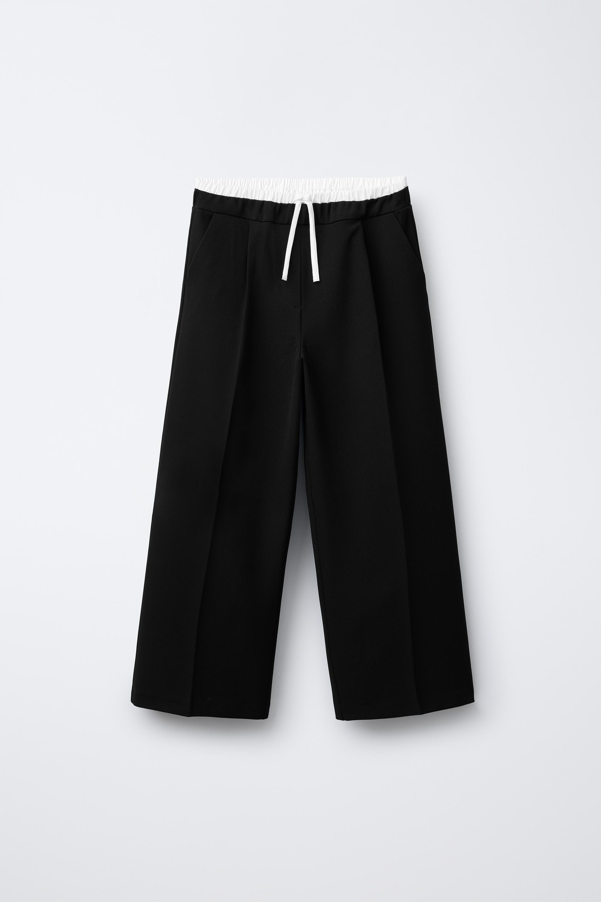 DOUBLE WAISTBAND PANTS - Black | ZARA United States