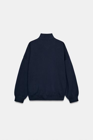 OVERSIZE ZIP-UP SWEATSHIRT - Navy blue by Zara - Image 7