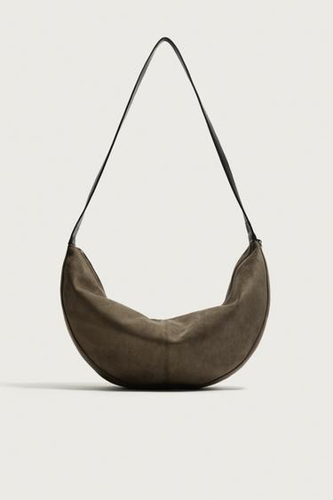 BOLSO DE HOMBRO LISO - Verde Caqui de Zara
