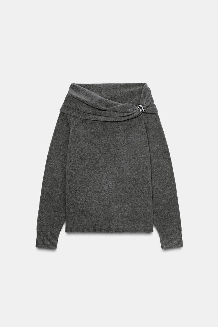 Zara Maglia Spalle Pullover Spalle Scoperte Zara PULLOVER IN