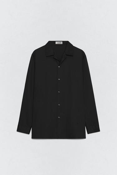 SOSHIOTSUKI X ZARA 포플린 릴렉스핏 셔츠 - Zara 블랙