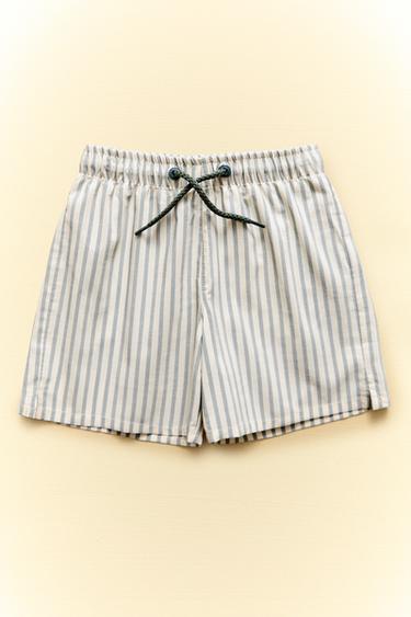 CHILDREN’S STRIPED BEACH SWIMSUIT - Ecru / Green by Zara - Image 5