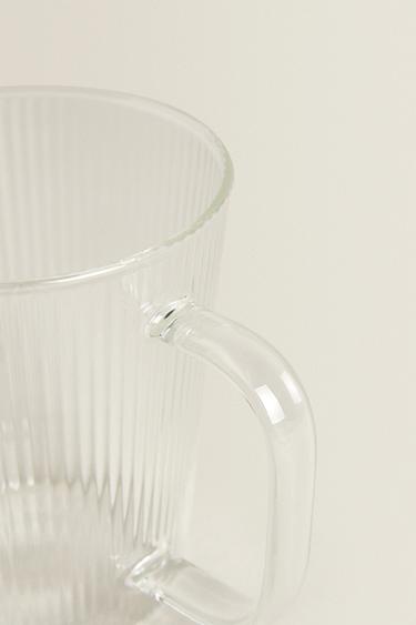 BOROSILICATE GLASS MUG WITH LINES -  by Zara - Image 2