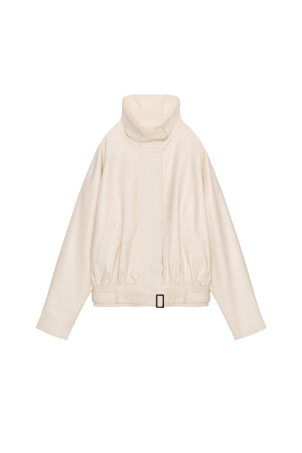 FAUX LEATHER BOMBER JACKET - image 3