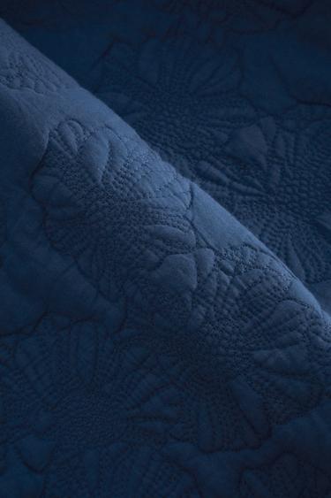 ÉDREDON CONTRASTANT RELIEF FLEURS - Bleu de Zara - Image 3
