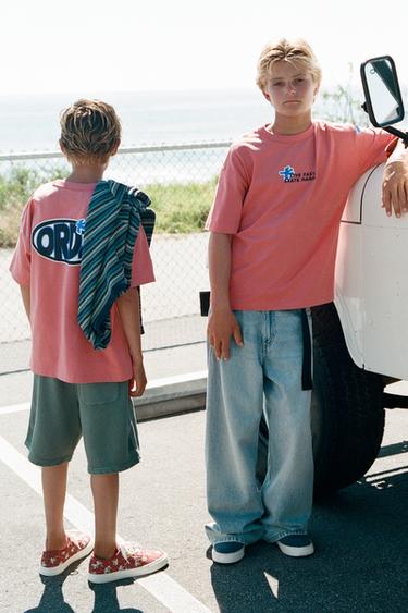 LOGO PRINT T-SHIRT - Pastel pink by Zara