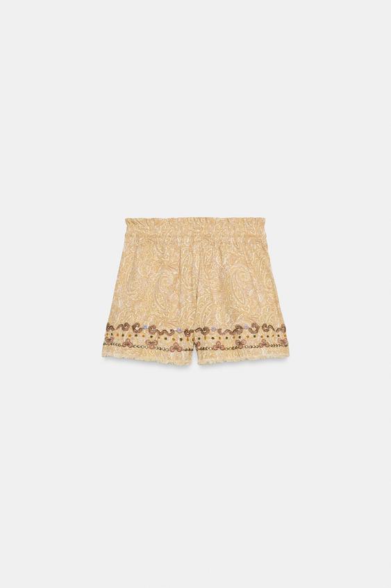 SHORT BRODÉ ZW COLLECTION - Multicolore de Zara - Image 7