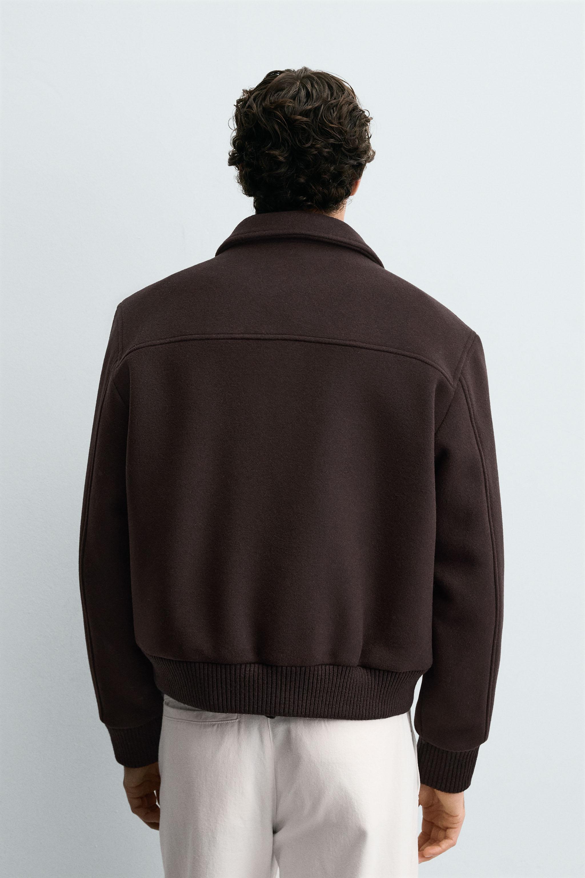 MANTECO®ウールブレンドジャケット - ダークブラウン | ZARA Japan / 日本