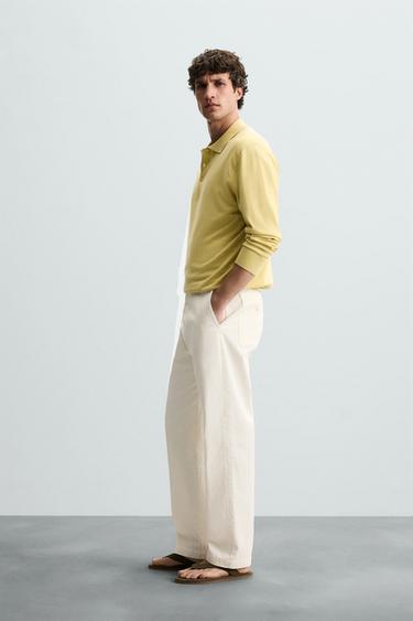 PANTALÓN CHINO REGULAR FIT - Crudo de Zara