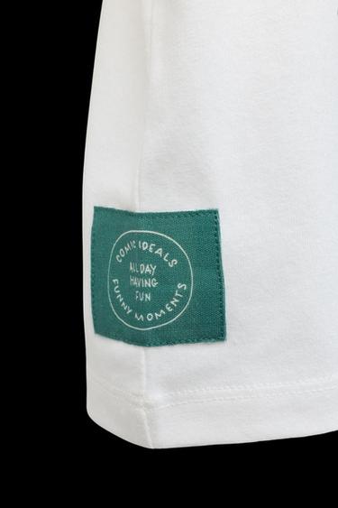 CONJUNTO CAMISETA Y BERMUDA TOALLA RAYAS - Verde / Crudo de Zara