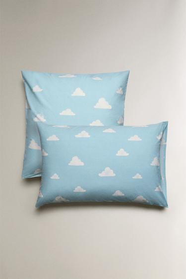 FEDERA GUANCIALE BAMBINI CON STAMPA NUVOLA - Blu chiaro di Zara