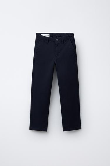 შარვალი ჩინო ბაზისური - Zara-ს Navy blue