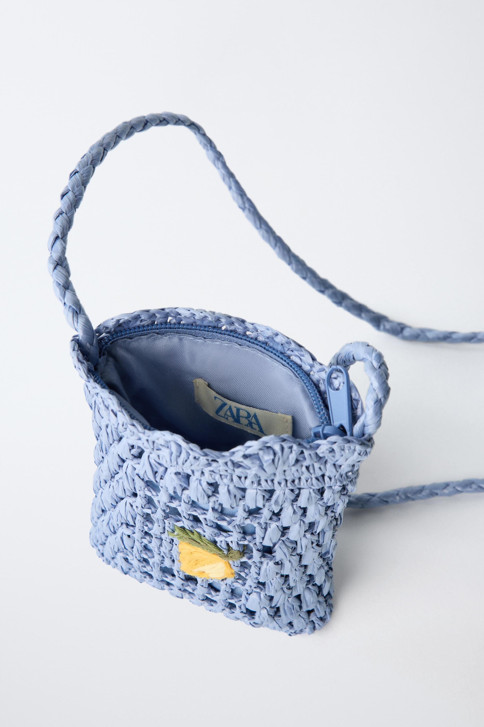 SAC BANDOULIÈRE EFFET RAFIA FRUITS