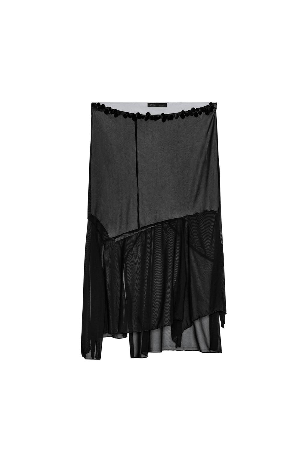 SEQUIN ASYMMETRIC TULLE SKIRT - image 3