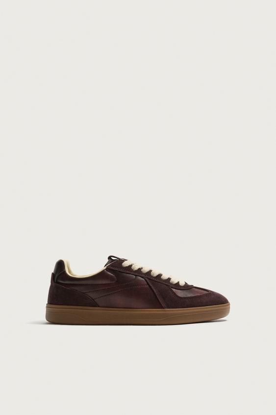 BASKET STYLE RÉTRO - Rouge bourgogne de Zara - Image 0