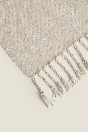 CHUNKY CHENILLE THROW - camel by Zara