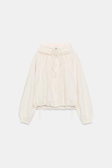 NYLON JACKET WITH TIES - Oyster-white by Zara - Image 0